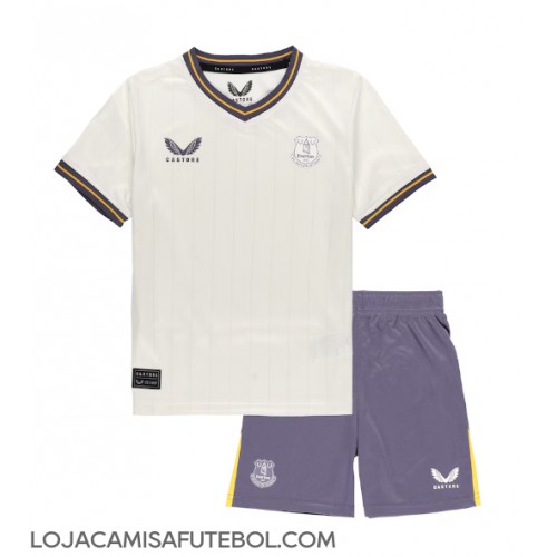 Camisa de Futebol Everton Equipamento Alternativo Infantil 2024-25 Manga Curta (+ Calças curtas)